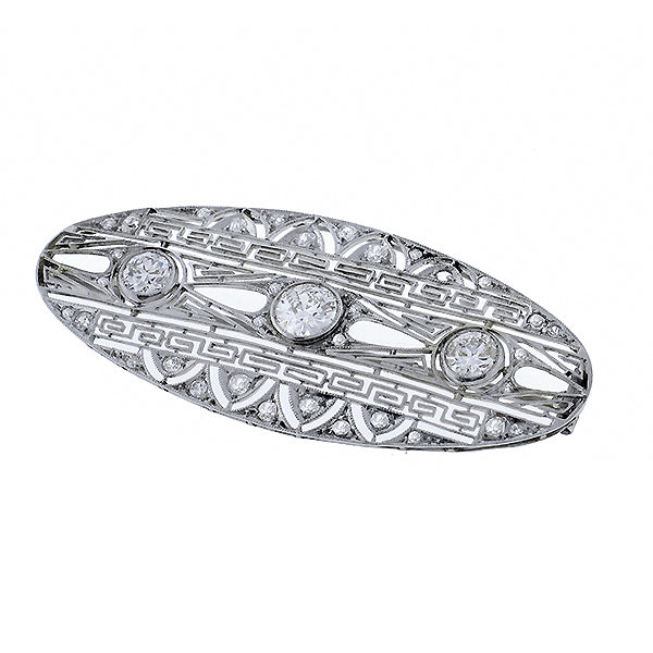 Edwardian 1.65ct  Diamond Platinum  Pin