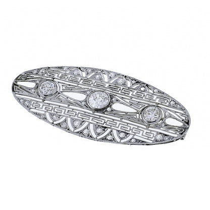 Edwardian 1.65ct  Diamond Platinum  Pin