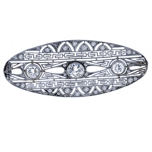 Edwardian 1.65ct  Diamond Platinum  Pin