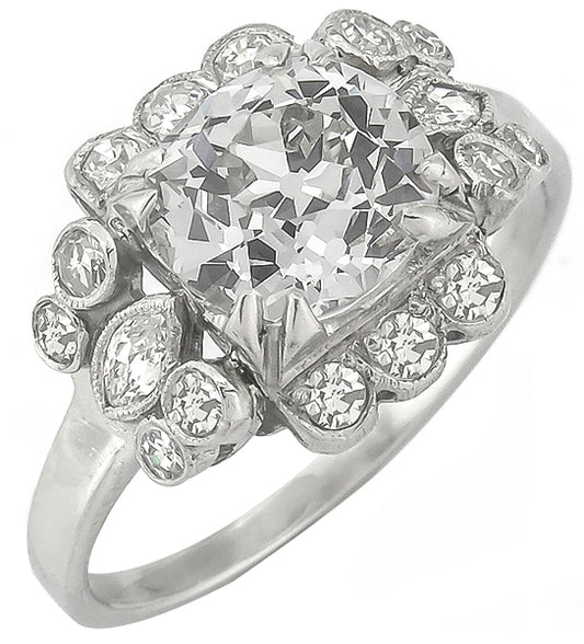 Edwardian 1.67ct   Diamond Platinum Engagement Ring