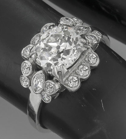 Edwardian 1.67ct   Diamond Platinum Engagement Ring