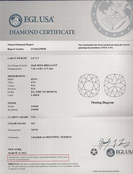Edwardian 1.67ct   Diamond Platinum Engagement Ring