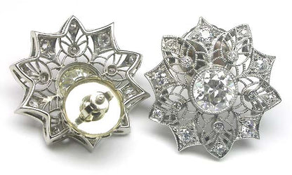 Edwardian 1.84ct Diamond Earrings