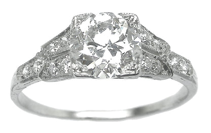 Edwardian 1ct Diamond Platinum Engagement Ring