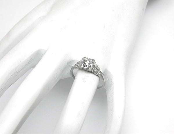 Edwardian 1ct Diamond Platinum Engagement Ring