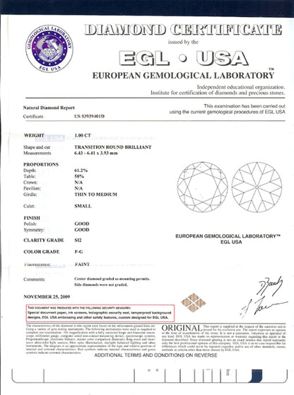 Edwardian 1ct Diamond Platinum Engagement Ring