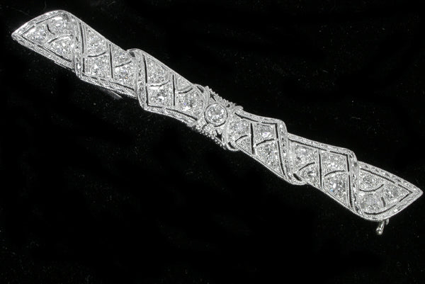 Edwardian 1ct Diamond Platinum  Pin