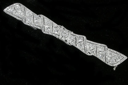 Edwardian 1ct Diamond Platinum  Pin