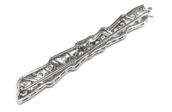 Edwardian 1ct Diamond Platinum  Pin