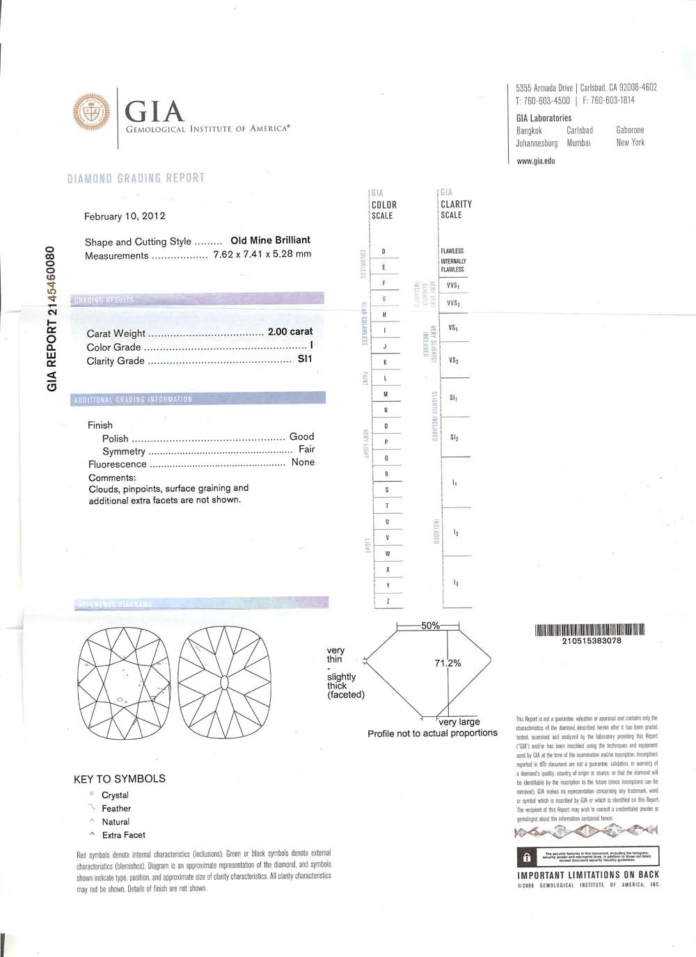 Edwardian 2.00ct Old Mine Diamond Platinum Engagement Ring