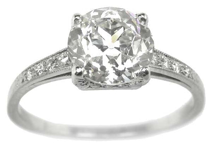 Edwardian 2.04ct Diamond Platinum Engagement Ring