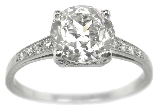 Edwardian 2.04ct Diamond Platinum Engagement Ring