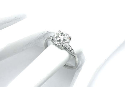 Edwardian 2.04ct Diamond Platinum Engagement Ring