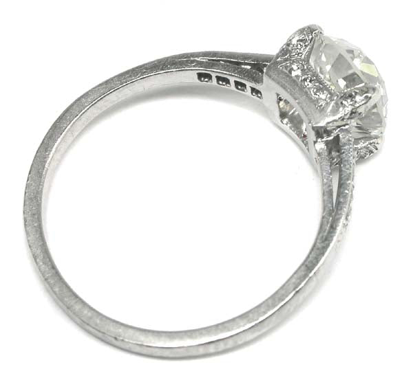 Edwardian 2.04ct Diamond Platinum Engagement Ring