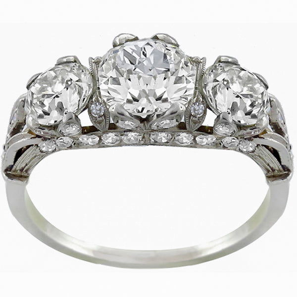 Edwardian 2.33ct Diamonds Anniversary Ring