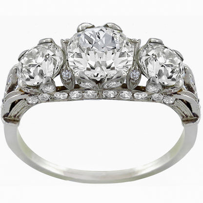 Edwardian 2.33ct Diamonds Anniversary Ring