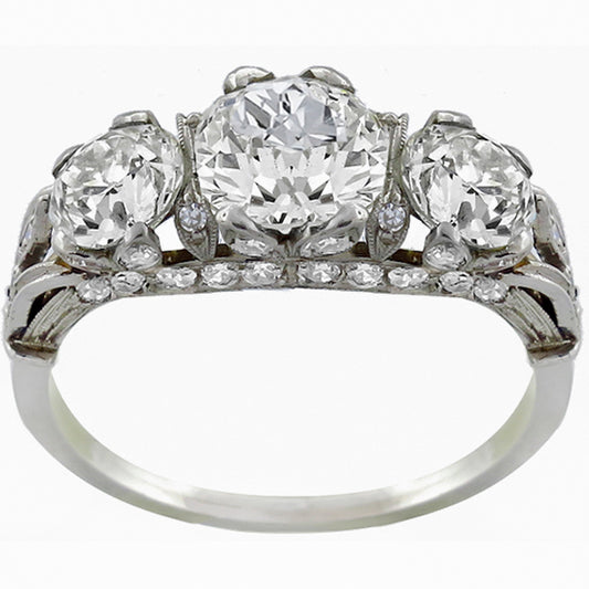 Edwardian 2.33ct Diamonds Anniversary Ring