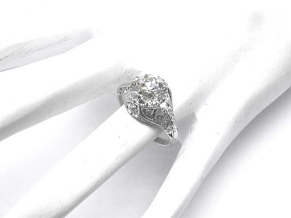Edwardian 2.69ct Diamond Platinum Engagement Ring