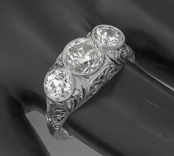 Edwardian 2.82ct Diamond Platinum Anniversary Ring