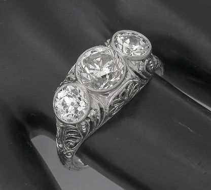 Edwardian 2.82ct Diamond Platinum Anniversary Ring