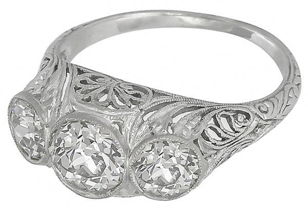 Edwardian 2.82ct Diamond Platinum Anniversary Ring