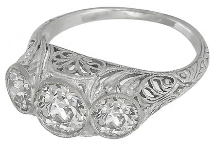 Edwardian 2.82ct Diamond Platinum Anniversary Ring