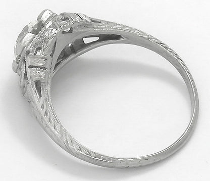 Edwardian EGL 1.00ct Diamond Platinum Engagement Ring