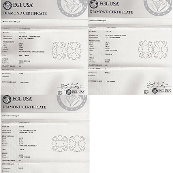 Edwardian    EGL Certfified Diamond Platinum Anniversary Ring