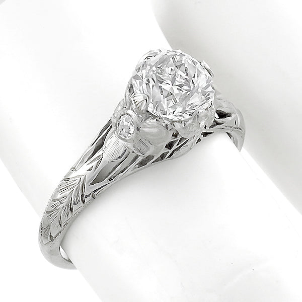 Edwardian EGL Certified 1.29ct Diamond Engagement Ring