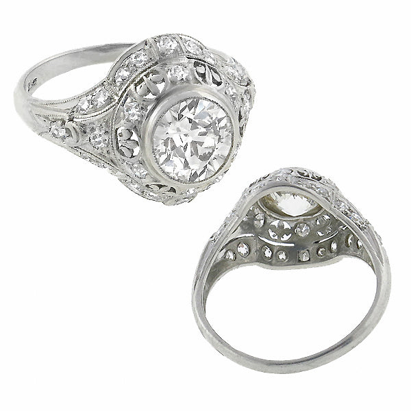 Edwardian  EGL Certified 1.66ct Diamond Engagement Ring