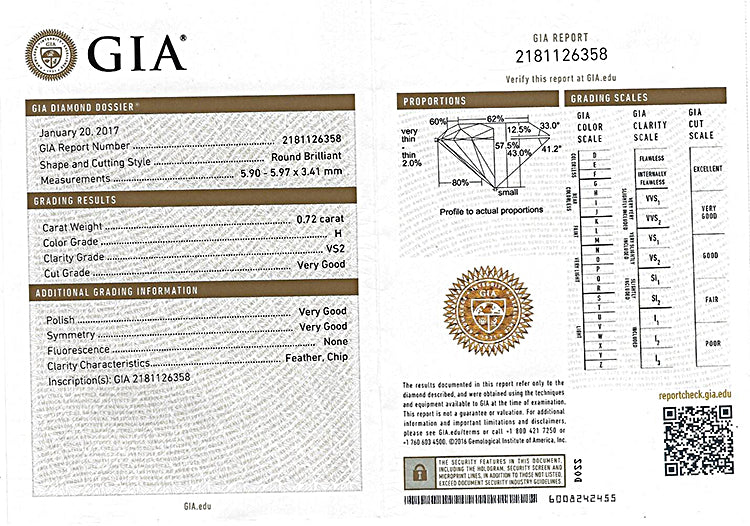 Edwardian GIA Certified 0.72ct Diamond Engagement Ring