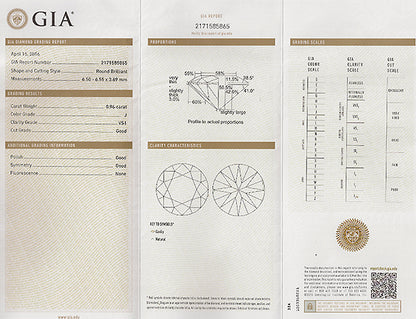 Edwardian GIA Certified 0.96ct Diamond Engagement Ring