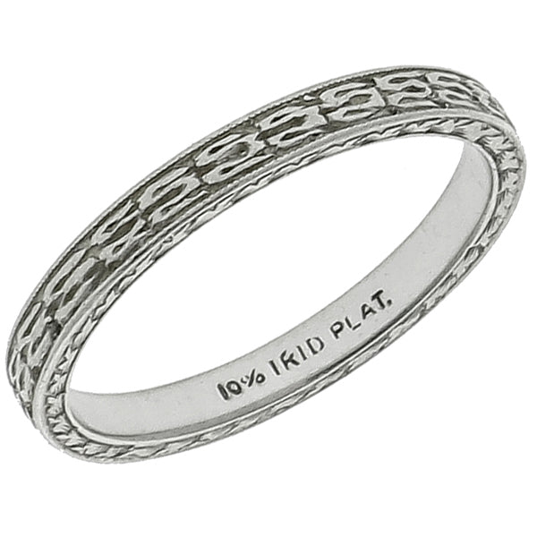 Edwardian Platinum Wedding Band