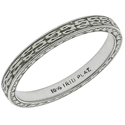 Edwardian Platinum Wedding Band