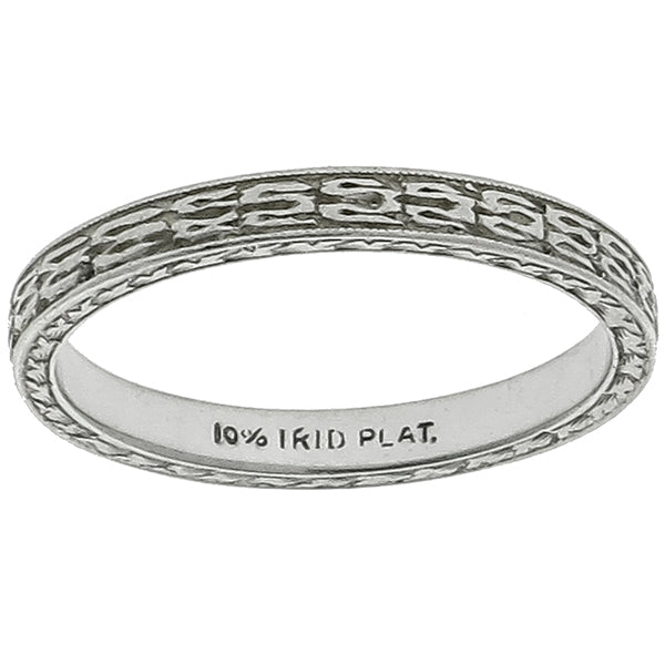 Edwardian Platinum Wedding Band