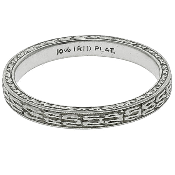 Edwardian Platinum Wedding Band