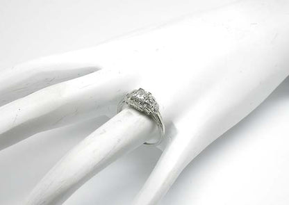 Edwardian Style 0.54ct Diamond Platinum Engagement Ring