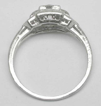 Edwardian Style 0.56ct Diamond Platinum Engagement Ring