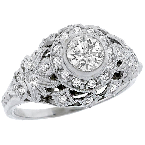 Edwardian Style 0.73ct  Diamond Engagement Ring