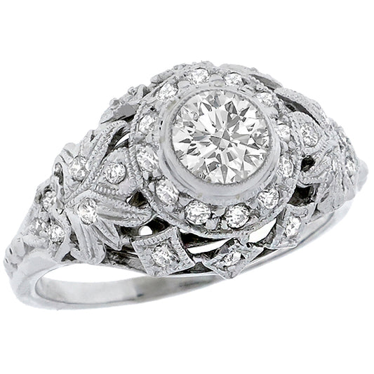 Edwardian Style 0.73ct  Diamond Engagement Ring