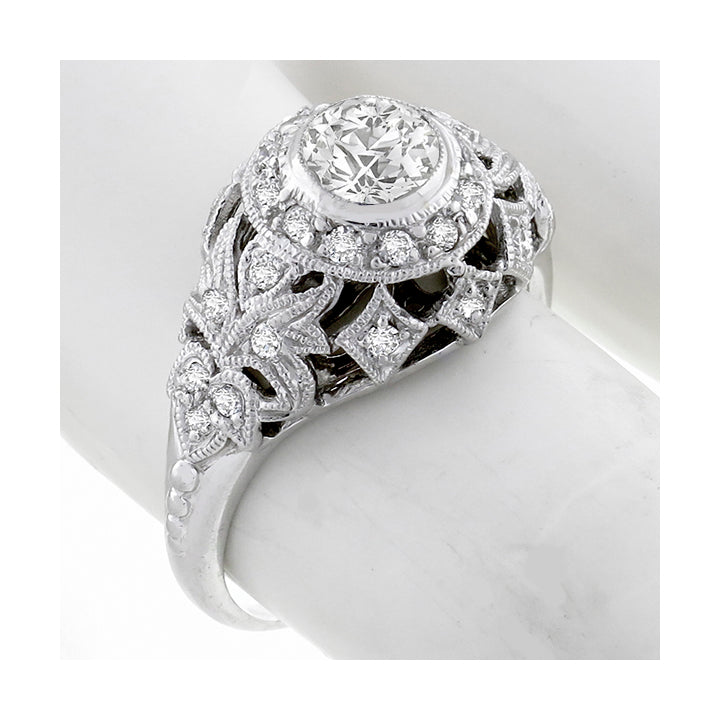 Edwardian Style 0.73ct  Diamond Engagement Ring