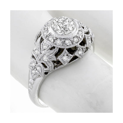 Edwardian Style 0.73ct  Diamond Engagement Ring