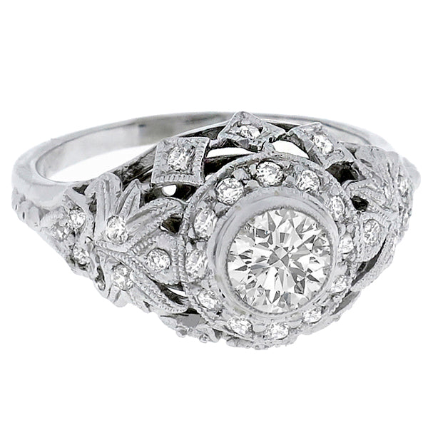 Edwardian Style 0.73ct  Diamond Engagement Ring