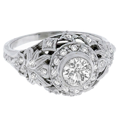 Edwardian Style 0.73ct  Diamond Engagement Ring