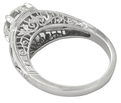 Edwardian Style 1.38ct Diamond Platinum Engagement Ring