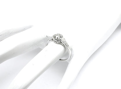Edwardian Style 1ct European Cut Diamond Platinum Engagement Ring