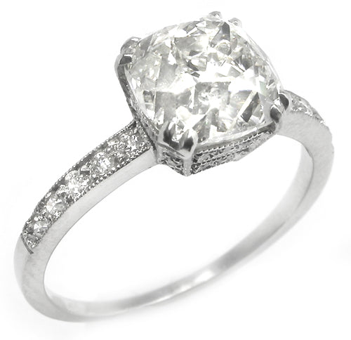 Edwardian Style 2.90ct Diamond Platinum Engagement Ring