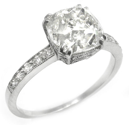 Edwardian Style 2.90ct Diamond Platinum Engagement Ring