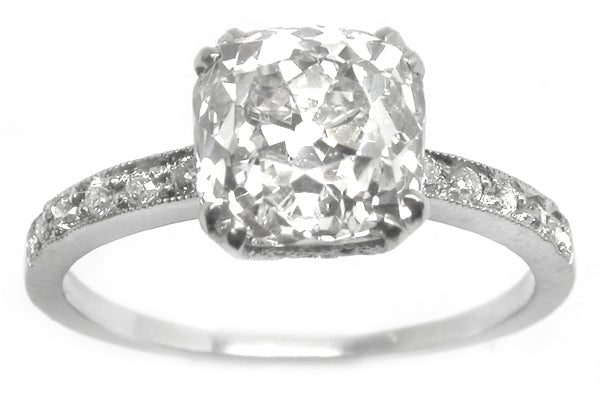 Edwardian Style 2.90ct Diamond Platinum Engagement Ring