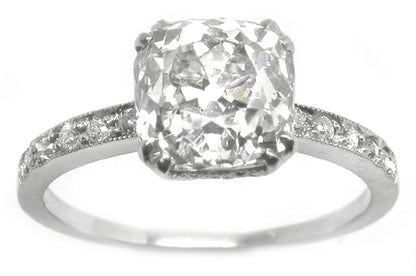 Edwardian Style 2.90ct Diamond Platinum Engagement Ring